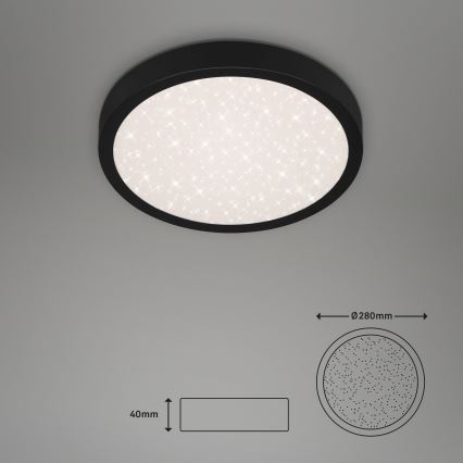 Briloner 3048-015 - LED-Deckenleuchte RUNA LED/18W/230V schwarz