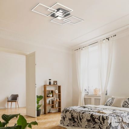 Briloner 3091-018 - Dimmbare LED-Deckenleuchte FRAME LED/30W/230V glänzendes Chrom