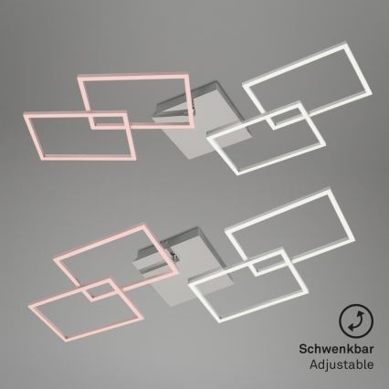 Briloner 3091-018 - Dimmbare LED-Deckenleuchte FRAME LED/30W/230V glänzendes Chrom