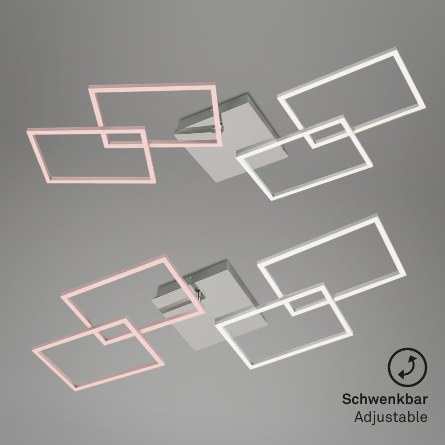 Briloner 3091-018 - Dimmbare LED-Deckenleuchte FRAME LED/30W/230V glänzendes Chrom