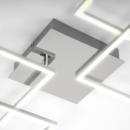 Briloner 3091-018 - Dimmbare LED-Deckenleuchte FRAME LED/30W/230V glänzendes Chrom