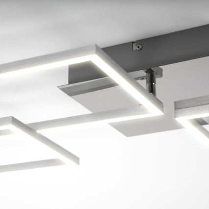 Briloner 3091-018 - Dimmbare LED-Deckenleuchte FRAME LED/30W/230V glänzendes Chrom