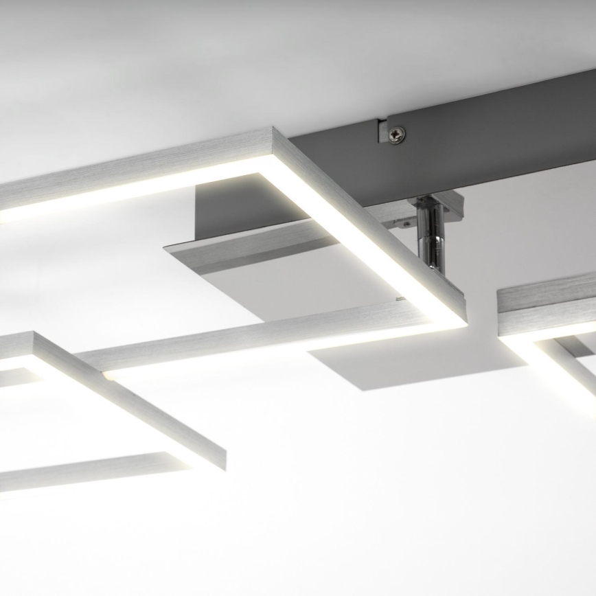 Briloner 3091-018 - Dimmbare LED-Deckenleuchte FRAME LED/30W/230V glänzendes Chrom