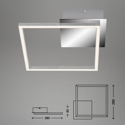 Briloner 3105-018 - LED Dimmbare Deckenleuchte FRAMES LED/9,7W/230V
