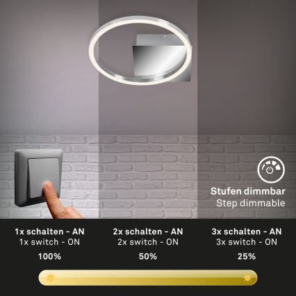 Briloner 3106-018 - LED dimmbare Deckenleuchte FRAMES LED/7,5W/230V