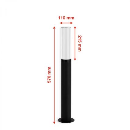 Briloner 311405TF - LED-Außenleuchte LED/8W/230V IP44 4000K 57 cm schwarz