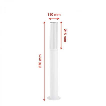 Briloner 311406TF - LED-Außenleuchte LED/8W/230V IP44 4000K 57 cm weiß