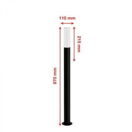 Briloner 311505TF - LED-Außenleuchte LED/8W/230V IP44 4000K 97 cm schwarz