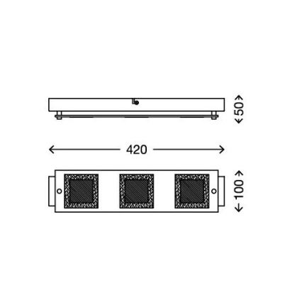 Briloner 3153-038 - LED Badezimmerleuchte PLAZA 3xLED/4,5W