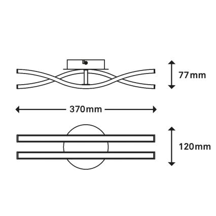 Briloner 3194-029 - LED-Anbaukronleuchter GO 2xLED/6W/230V