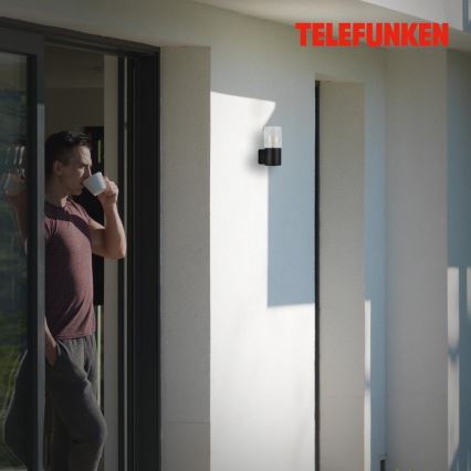 Briloner 320505TF - Outdoor-Wandleuchte 1xE27/12W/230V IP44 schwarz