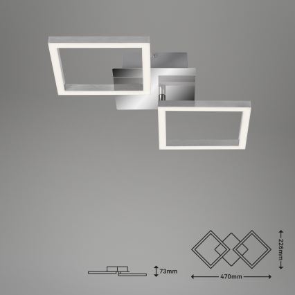 Briloner 3207-018 - LED Deckenleuchte FRAMES 2xLED/8W/230V