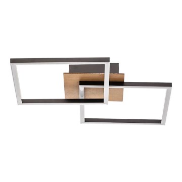 Briloner 3210-014 - Dimmbare LED-Deckenleuchte FRAME 2xLED/11W/230V braun