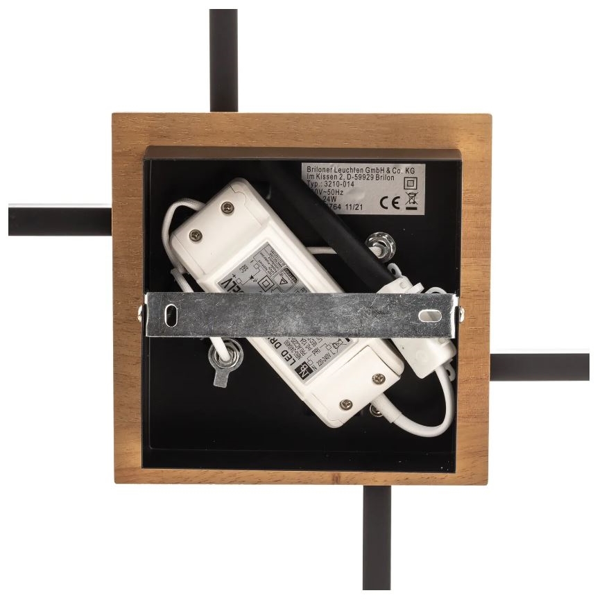 Briloner 3210-014 - Dimmbare LED-Deckenleuchte FRAME 2xLED/11W/230V braun