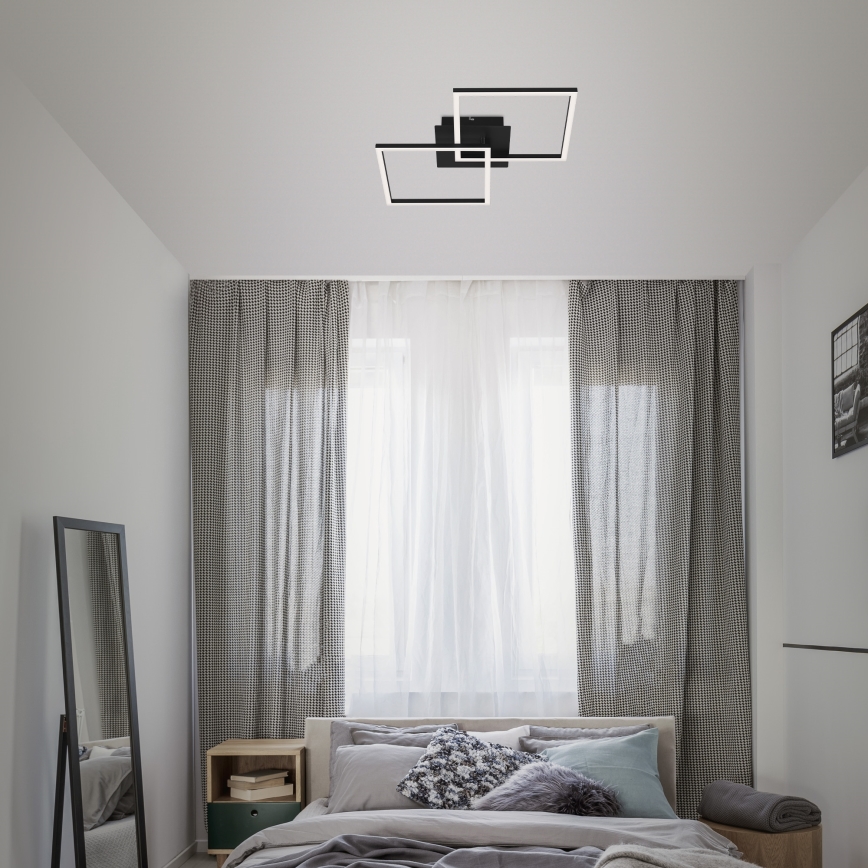 Briloner 3210-015 - LED dimmbare Deckenleuchte FRAME 2xLED/11W/230V schwarz