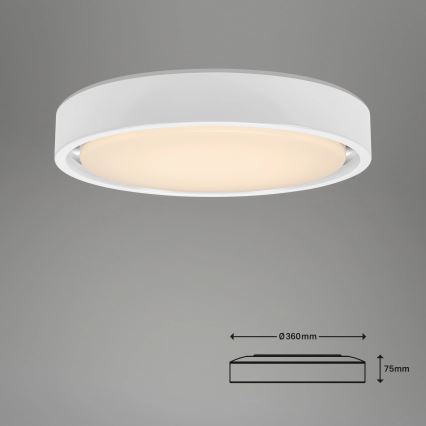 Briloner 3227-016 - Dimmbare LED-RGB-Leuchte mit Sensor TALENA LED/24W/230V weiß + Fernbedienung