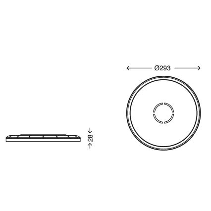 Briloner 3391-014 - LED-Deckenleuchte FREE LED/18W/230V d. 29 cm