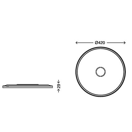 Briloner 3392-015 - LED-Deckenleuchte FREE LED/22W/230V T. 42 cm