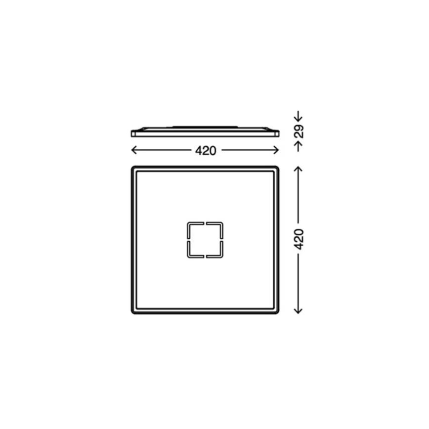 Briloner 3393-015 - LED-Deckenleuchte FREE LED/22W/230V 42x42 cm