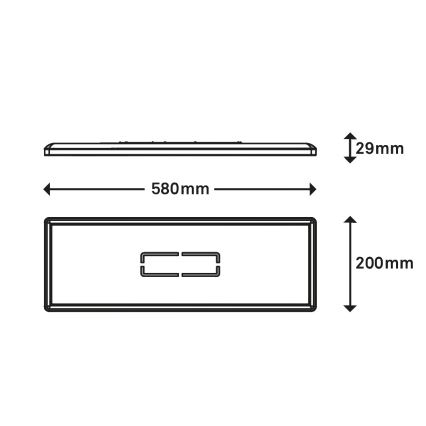 Briloner 3394-015 - LED-Deckenleuchte FREE LED/22W/230V 58x20 cm