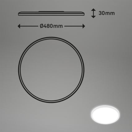 Briloner 3428-016 - LED-Deckenleuchte SLIM LED/30W/230V