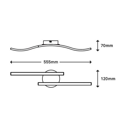 Briloner 3449-015 - LED-Aufbaukronleuchter GO 2xLED/6W/230V