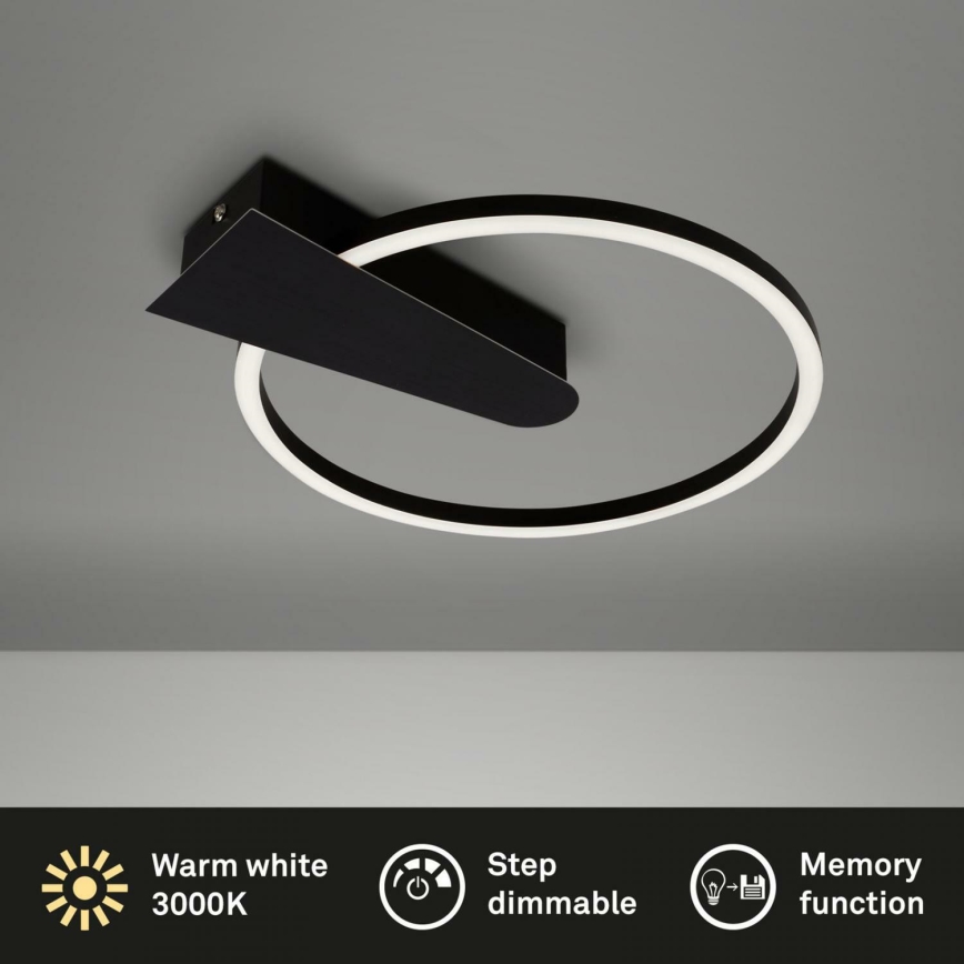 Briloner 3542-015 - Dimmbare LED-Deckenleuchte NICO LED/12W/230V schwarz