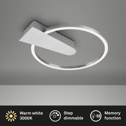 Briloner 3542-018 - Dimmbare LED-Deckenleuchte NICO LED/12W/230V matt Chrom
