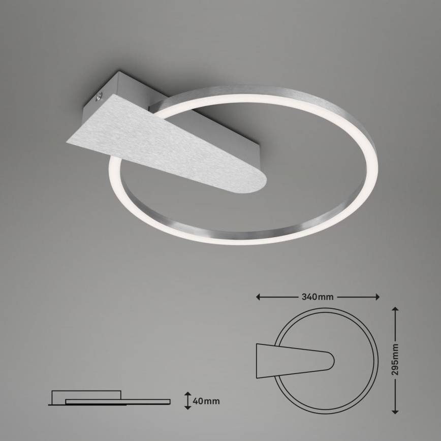 Briloner 3542-018 - Dimmbare LED-Deckenleuchte NICO LED/12W/230V matt Chrom