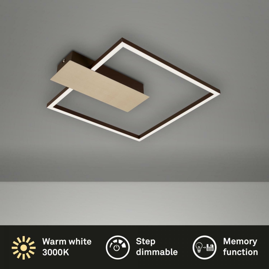 Briloner 3544-017 - Dimmbare LED-Deckenleuchte NICO LED/12W/230V golden