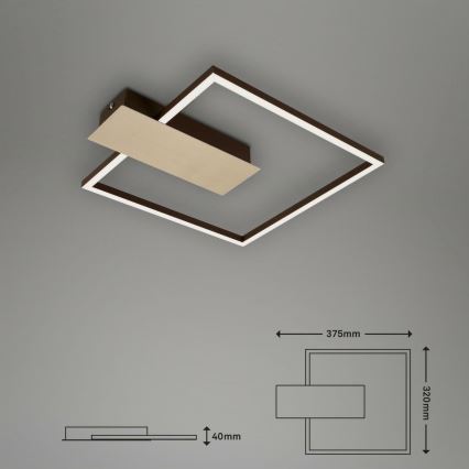 Briloner 3544-017 - Dimmbare LED-Deckenleuchte NICO LED/12W/230V golden