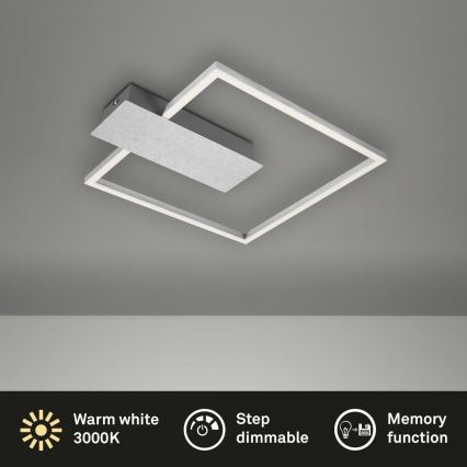 Briloner 3544-018 - Dimmbare LED-Deckenleuchte NICO LED/12W/230V matt Chrom