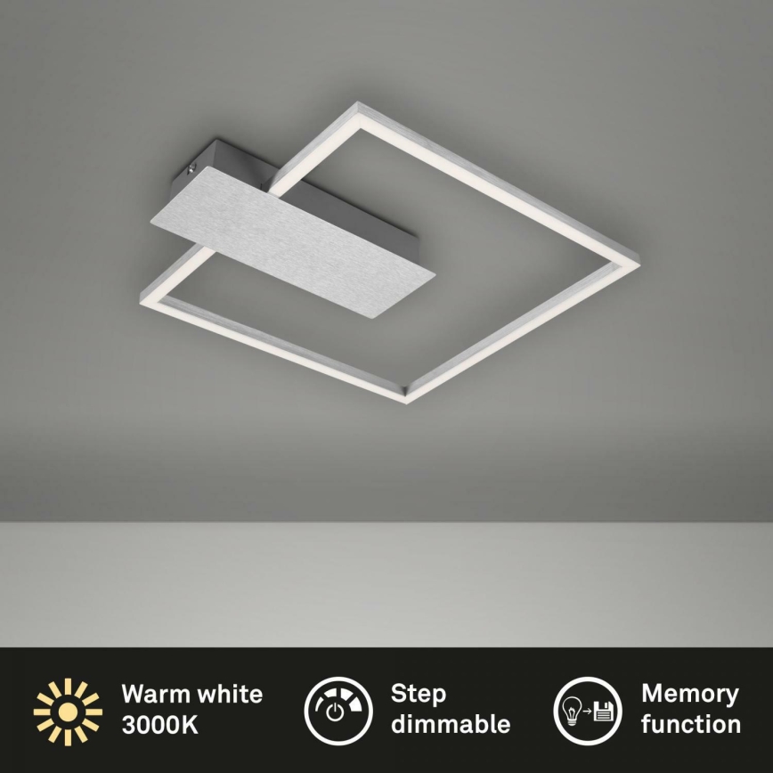 Briloner 3544-018 - Dimmbare LED-Deckenleuchte NICO LED/12W/230V matt Chrom
