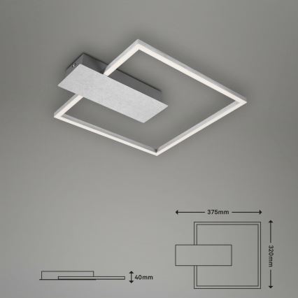 Briloner 3544-018 - Dimmbare LED-Deckenleuchte NICO LED/12W/230V matt Chrom