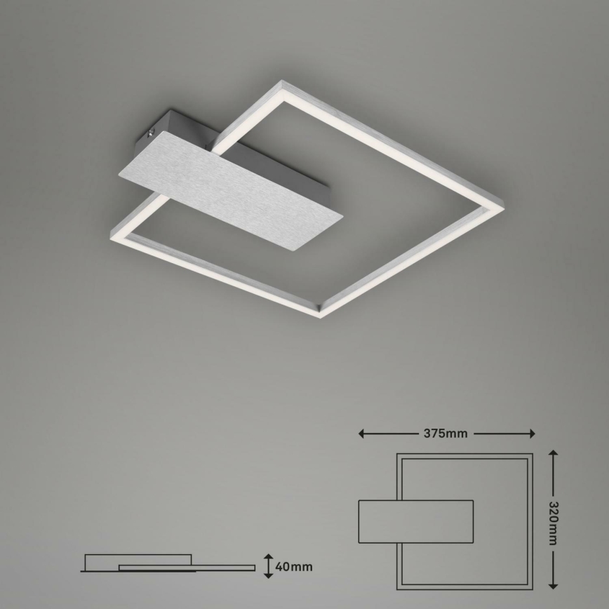 Briloner 3544-018 - Dimmbare LED-Deckenleuchte NICO LED/12W/230V matt Chrom