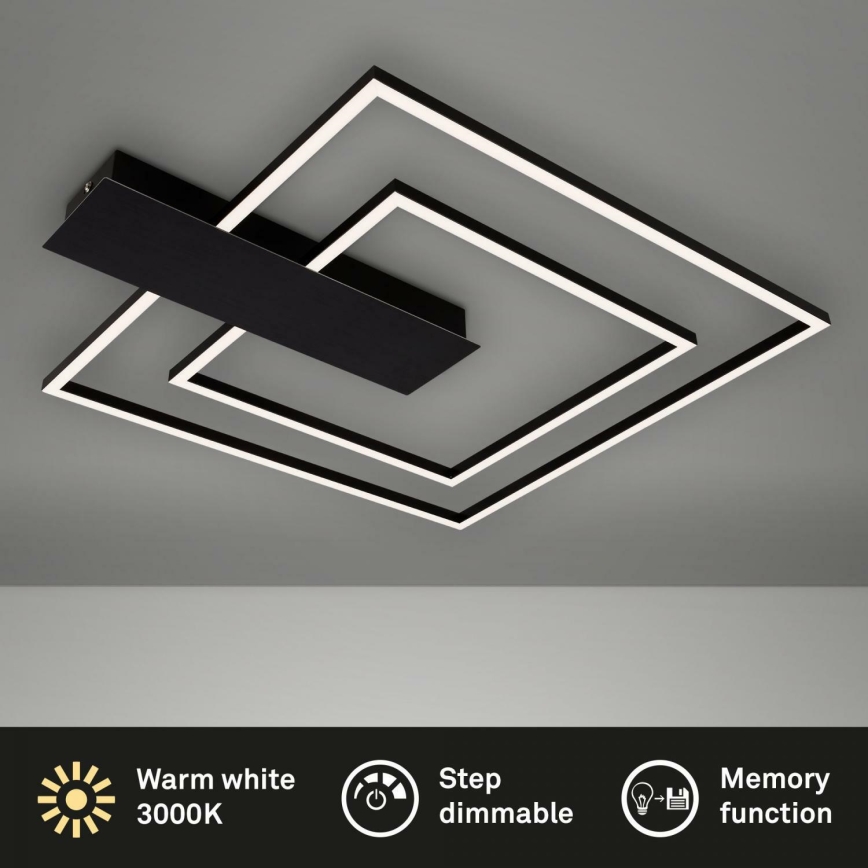 Briloner 3545-015 - Dimmbare LED-Deckenleuchte NICO LED/25W/230V schwarz