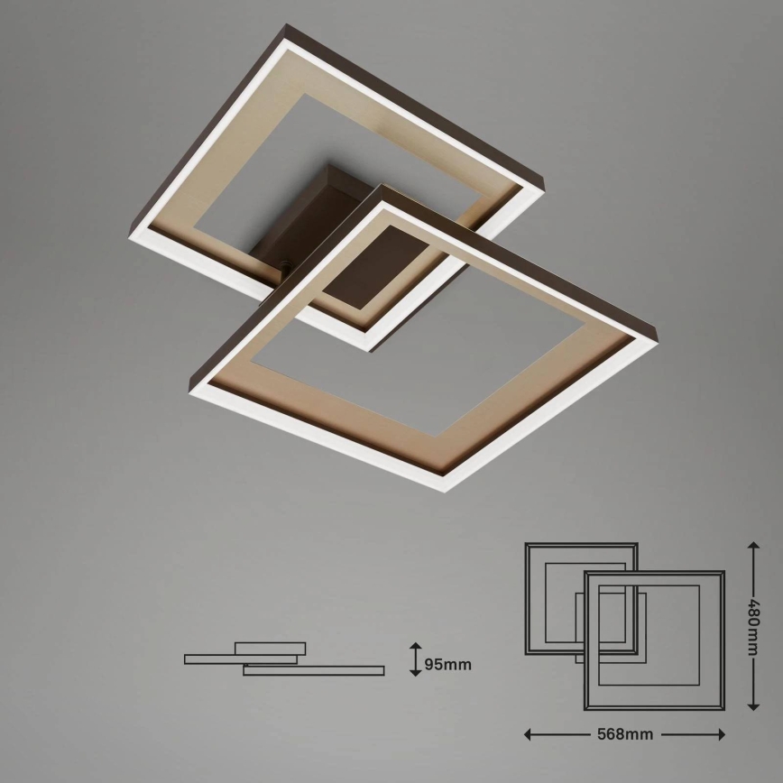 Briloner 3567-017 - LED-dimmbare Deckenleuchte LED/25W/230V 3000-6500K 56,8x48cm + Fernbedienung