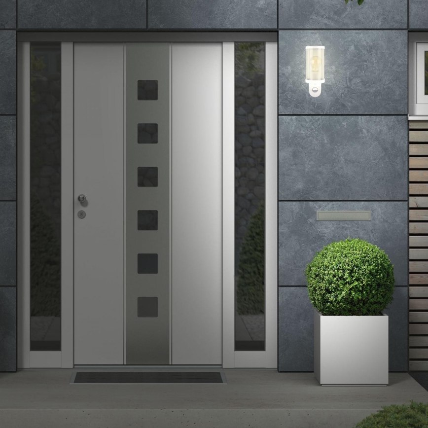 Briloner 3628-016 - Außenwandleuchte mit Sensor KAIRO 1xE27/12W/230V IP44 Weiß