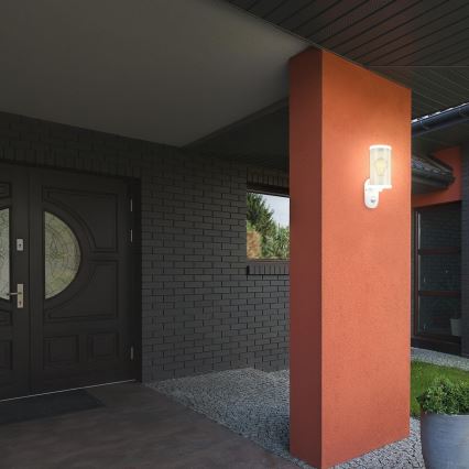 Briloner 3628-016 - Außenwandleuchte mit Sensor KAIRO 1xE27/12W/230V IP44 Weiß