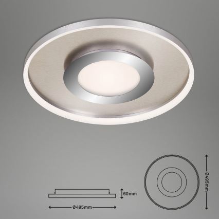 Briloner 3640-012 - Dimmbare LED-Deckenleuchte LED/25W/230V 2700-6500K + Fernbedienung