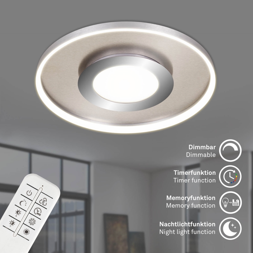 Briloner 3640-012 - LED dimmbare Deckenleuchte LED/25W/230V 2700-6500K + Fernbedienung