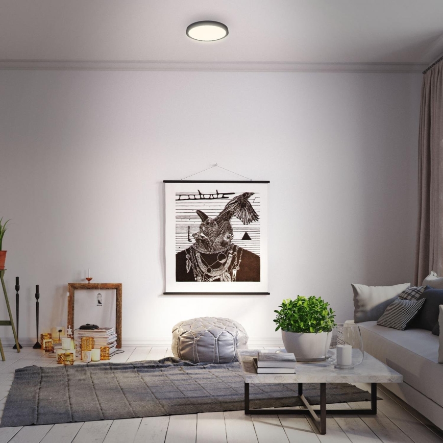 Briloner 3700-015 - LED-Deckenleuchte RUNA LED/16W/230V 3000K d 28 cm schwarz
