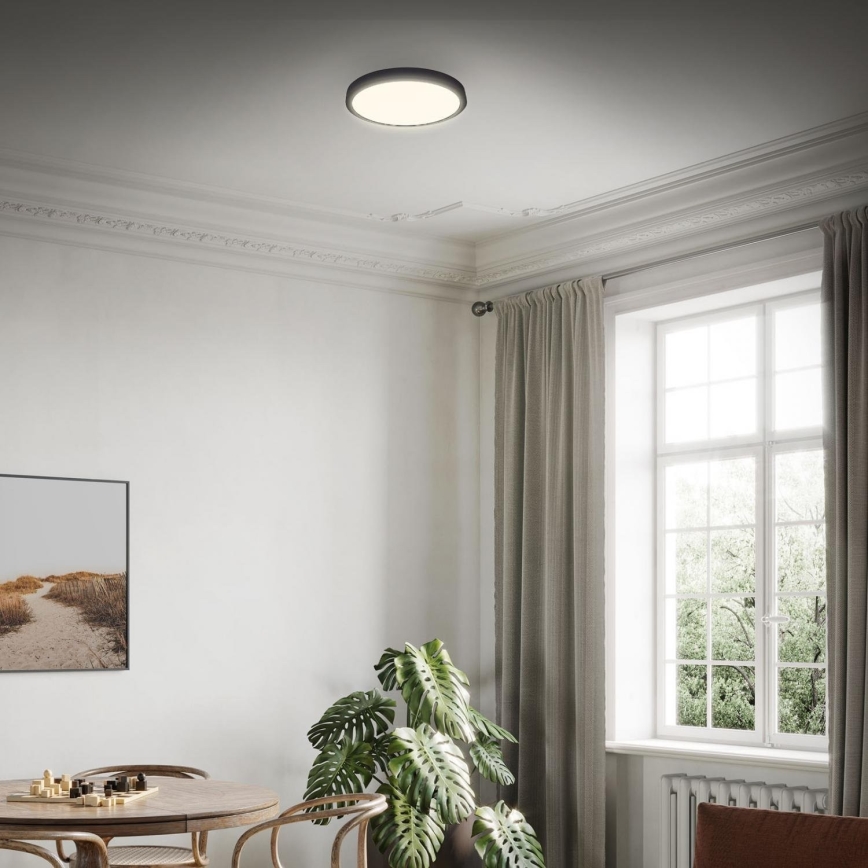 Briloner 3700-015 - LED-Deckenleuchte RUNA LED/16W/230V 3000K d 28 cm schwarz
