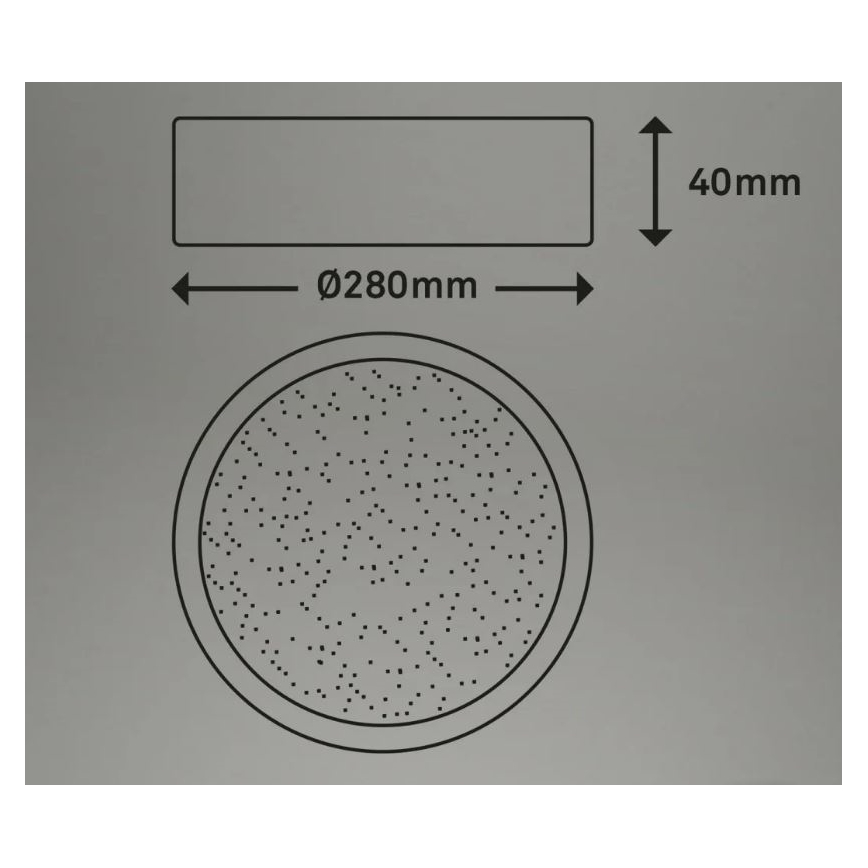 Briloner 3701-015 - Dimmbare LED-Deckenleuchte RUNA LED/18W/230V 2700-6500K + Fernbedienung