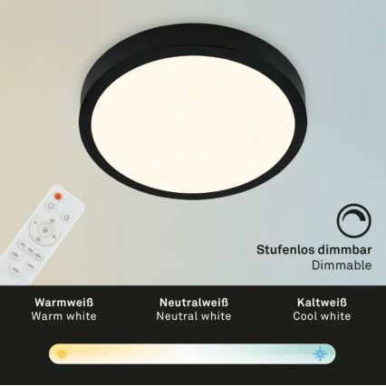 Briloner 3701-015 - LED dimmbare Deckenleuchte RUNA LED/18W/230V 2700-6500K + Fernbedienung