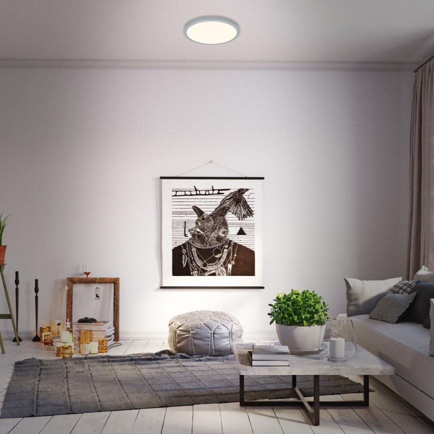 Briloner 3703-014 - LED-Deckenleuchte RUNA LED/24W/230V 3000K d 38 cm silbern