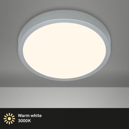 Briloner 3703-014 - LED-Deckenleuchte RUNA LED/24W/230V 3000K d 38 cm silbern