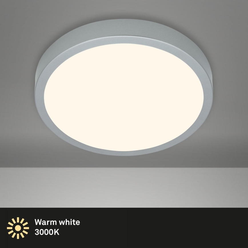 Briloner 3703-014 - LED-Deckenleuchte RUNA LED/24W/230V 3000K d 38 cm silbern