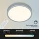Briloner 3704-014-Dimmbare LED-Deckenleuchte RUNA LED/22W/230V 2700-6500K silbern + Fernbedienung