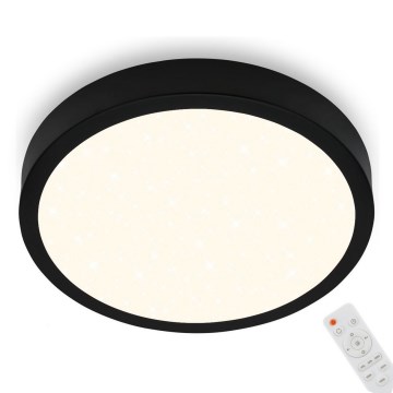 Briloner 3704-015 - Dimmbare LED-Deckenleuchte RUNA LED/22W/230V 2700-6500K schwarz + Fernbedienung